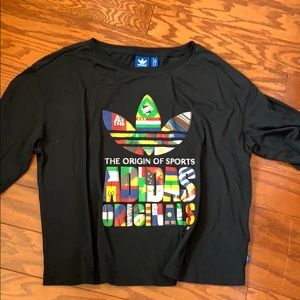 adidas originals Origin of Sports colorful crop t